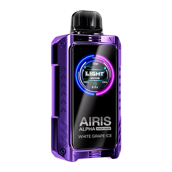 white grape disposable vape White Grape Ice Airis Alpha Touch 20000 Disposable Vape — NicDelivery