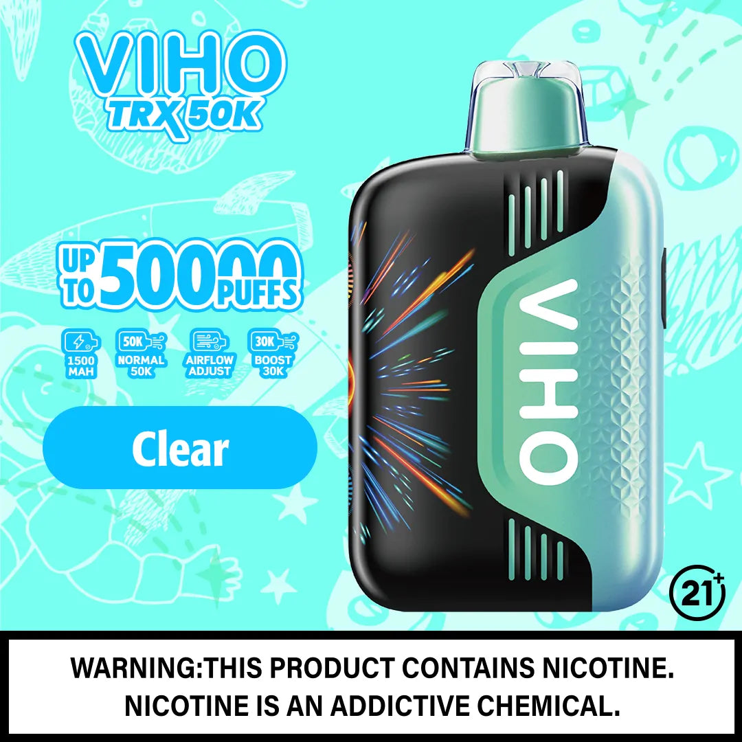 Disposable Vape Features Clear Flum UT Bar 50K Disposable Vape Flum 50k  Disposable Device