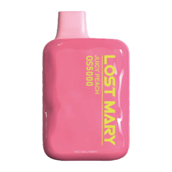 Peach Ice (Juicy Peach) Lost Mary OS5000 Disposable Vape NicDelivery Peach Ice (Juicy Peach) Lost Mary OS5000 Disposable Vape NicDelivery