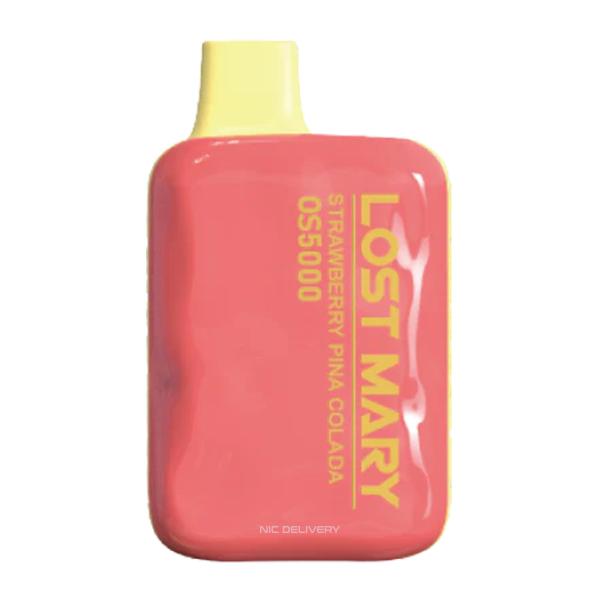 Strawberry Pina Colada Lost Mary OS5000 Disposable Vape NicDelivery Strawberry Pina Colada Lost Mary OS5000 Disposable Vape NicDelivery