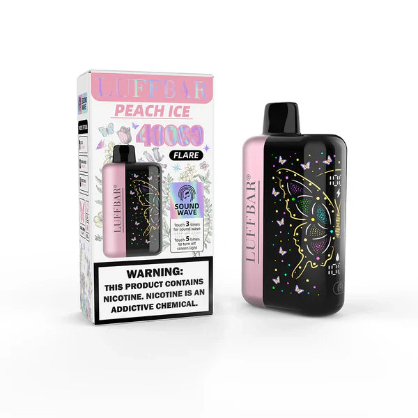 Peach Icy Luff Bar Flare 40k Disposable Vape NicDelivery Peach Icy Luff Bar Flare 40k Disposable Vape NicDelivery