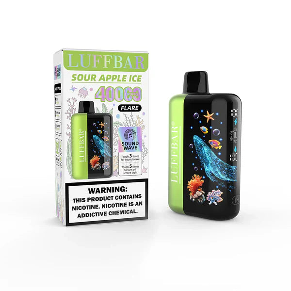 Sour Apple Ice Luff Bar Flare 40k Disposable Vape NicDelivery Sour Apple Ice Luff Bar Flare 40k Disposable Vape NicDelivery