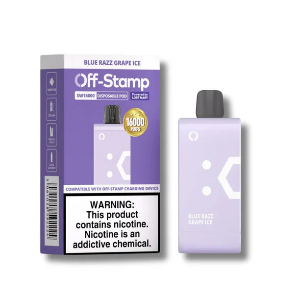 Off-Stamp SW16000 - Replaceable Magnetic Disposable Pod Device NicDelivery Off-Stamp SW16000 - Replaceable Magnetic Disposable Pod Device NicDelivery