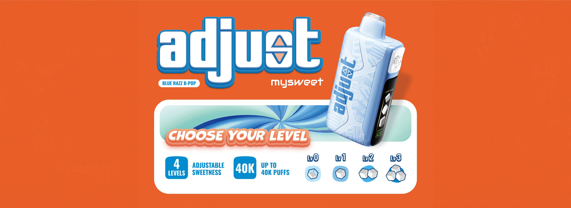 Blue Razz B-Pop Adjust MySweet 40k Disposable Vape NicDelivery Blue Razz B-Pop Adjust MySweet 40k Disposable Vape NicDelivery