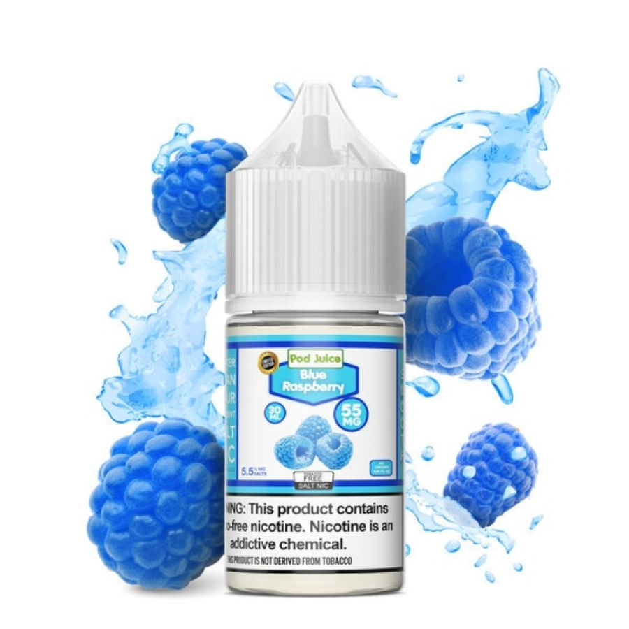 Blue Raspberry By Pod Juice 55 E-Liquids - $13.99 Vape Juice  NicDelivery