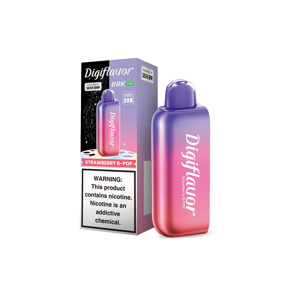strawberry breeze vape B-Pop Digi Flavor BRK 20,000 Puffs POD Disposable Device — NicDelivery Flavor:Pineapple Strawberry Banana VUSE E-Cig Batteries | Vuse Replacement