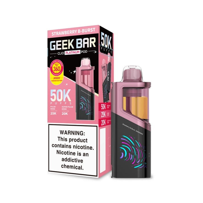 Strawberry B-Burst Geek Bar Clio Platinum 50k (POD)