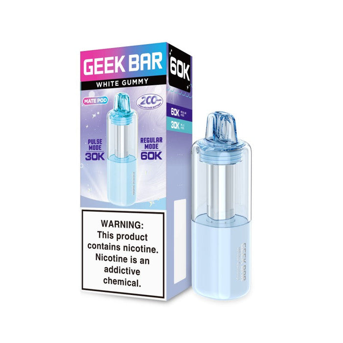 White Gummy Geek Bar Mate 60k (POD)