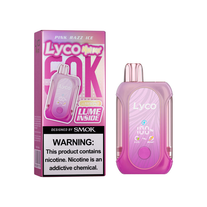 Pink Razz Ice LYCO Mini Box 50K Disposable Vape