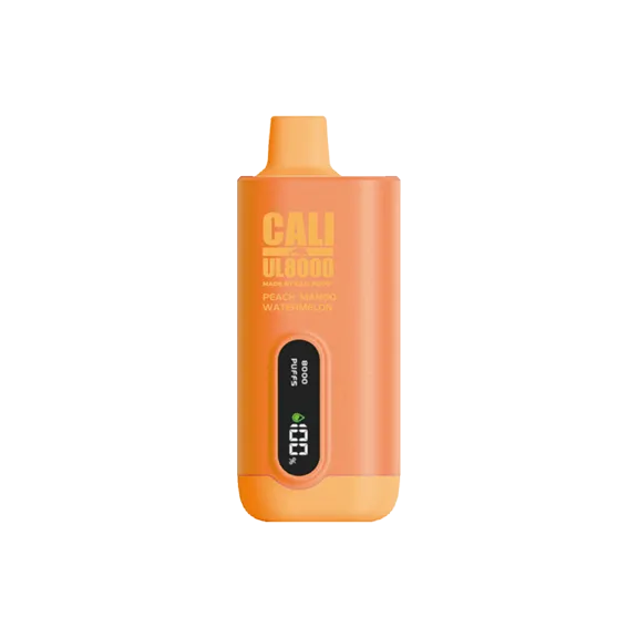 Peach Mango Watermelon Cali UL8000 Disposable Vape NicDelivery Peach Mango Watermelon Cali UL8000 Disposable Vape NicDelivery