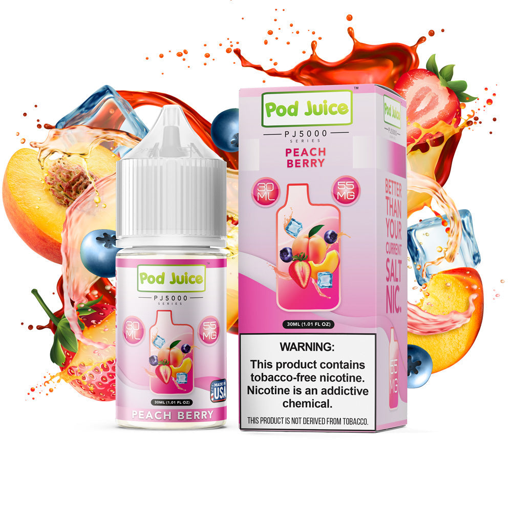 Peach Berry By Pod Juice 55 (PJ 5000 Series) E-Liquids