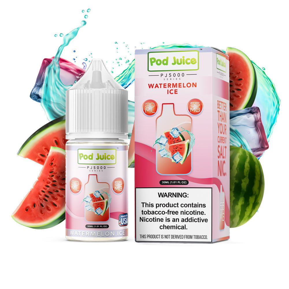where can i get vape juice near me Watermelon Ice By Pod 55 (PJ 5000 Series) E-Liquids Prefilled Pod Kit Variation:Cola flum mello pink clear